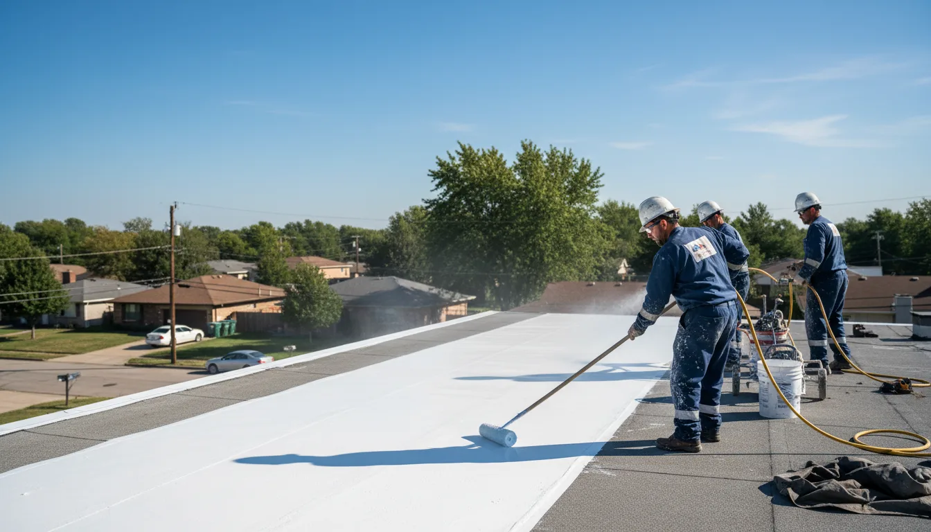 Commercial roof coating in Purvis, MS near me